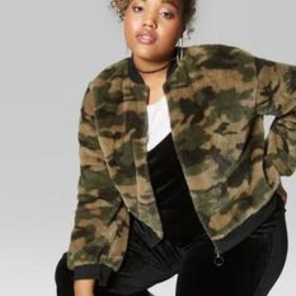 Wild Fable Faux Fur Soft Cozy Camo 